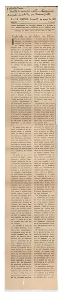 [Carta] 1957 ene. 22, Santiago, Chile [a] Doris Dana, Nueva York  [manuscrito] Enrique Marín Romero.