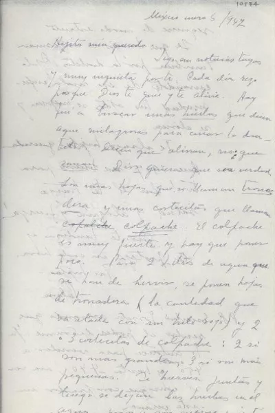 [Carta] 1947 ene. 6, México [a] Gabriela Mistral  [manuscrito] Palma Guillén.