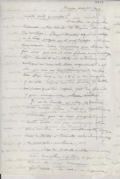 [Carta] 1947 dic. 29, México [a] Gabriela Mistral  [manuscrito] Palma Guillén.