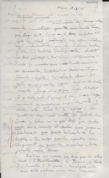 [Carta] 1951 oct. 13, México [a] Gabriela Mistral  [manuscrito] Palma Guillén.