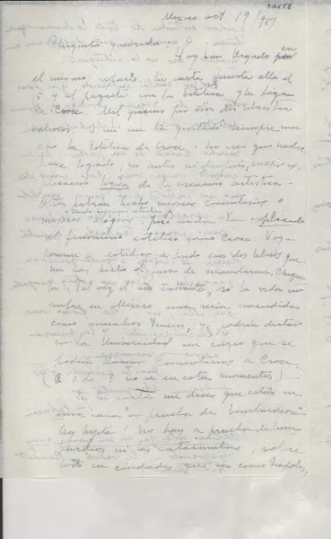 [Carta] 1951 oct. 19, México [a] Gabriela Mistral  [manuscrito] Palma Guillén.