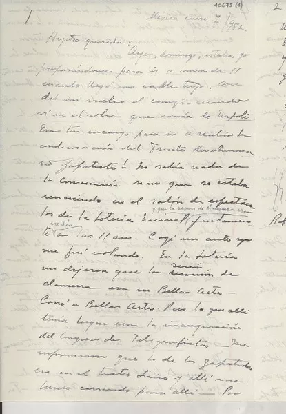 [Carta] 1952 ene. 7, México [a] Gabriela Mistral  [manuscrito] Palma Guillén.
