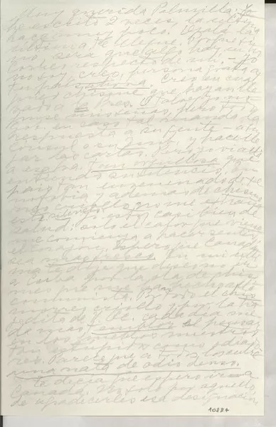 [Carta] [a] Palma Guillén  [manuscrito] Gabriela Mistral.