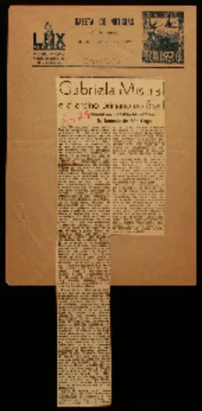 Gabriela Mistral e o ensino primario no Brasil [artículo]: D. Antonio de São Payo.