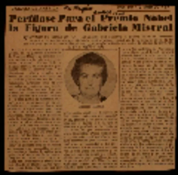 Perfílase para el Premio Nóbel la figura de Gabriela Mistral poetisa de América, voz de la humanidad. [artículo] :