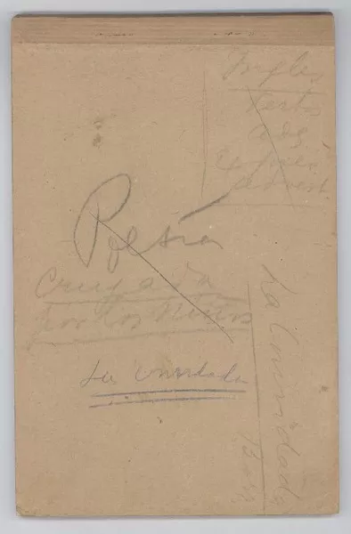 [Cuaderno] La convidada  [manuscrito] Gabriela Mistral.