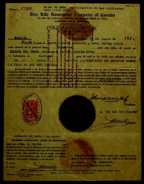 [Documentos financieros]  [manuscrito] Gabriela Mistral.