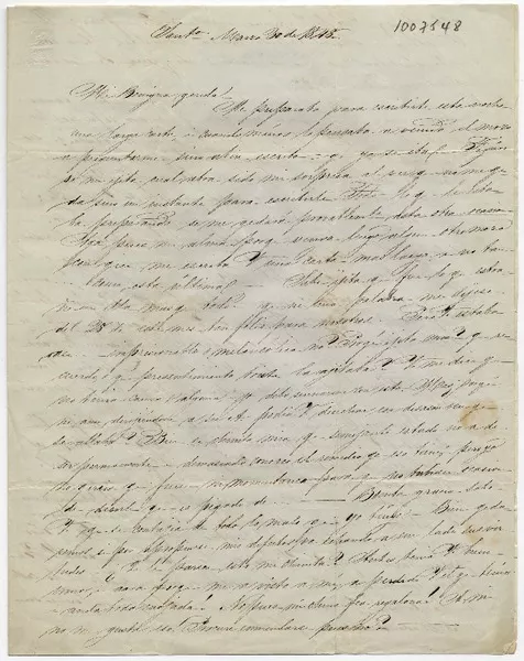 [Carta] 1848 Marzo 30, Santiago [a] Benigna Ortúzar  [manuscrito] Alvaro [Covarrubias].