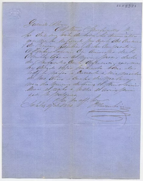 [Carta] 1861 setiembre 27 [a] Alvaro Covarrubias  [manuscrito] Wenceslao Covarrubias.