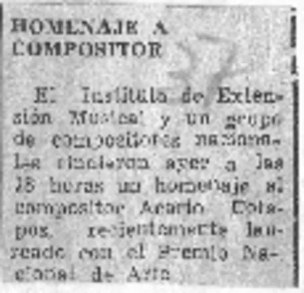 Homenaje a Compositor  [artículo]