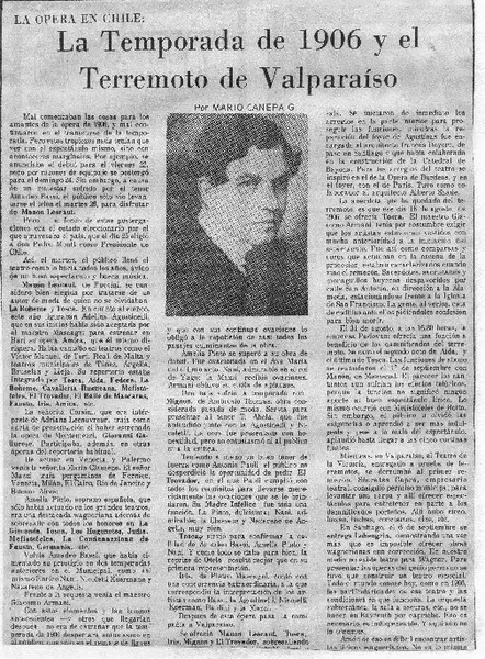 La temporada de 1906 y el terremoto de Valparaíso  [artículo]