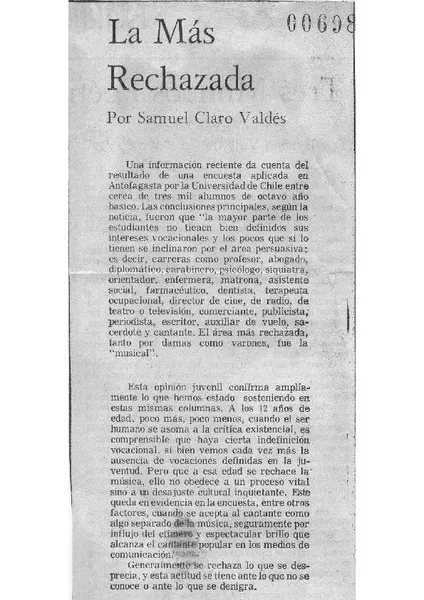La más rechazada  [artículo]
