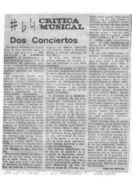 Dos Conciertos Crítica Musical [artículo]