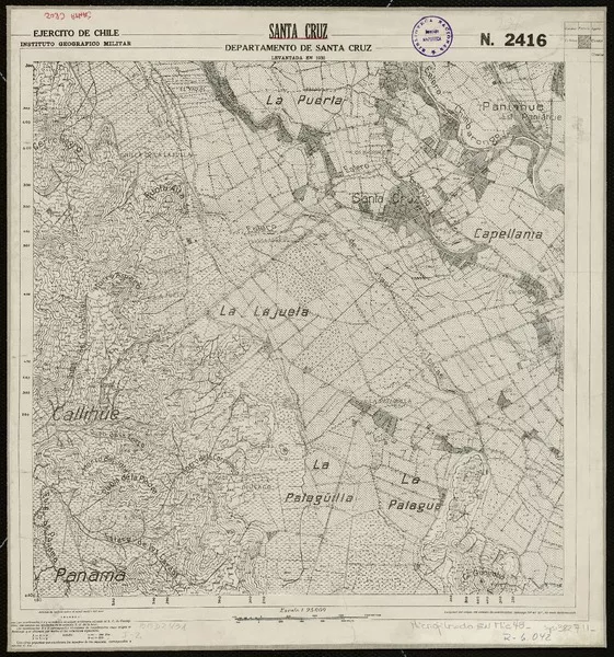 Santa Cruz Departamento de Santa Cruz[material cartográfico] : Ejército de Chile, Instituto Geográfico Militar.