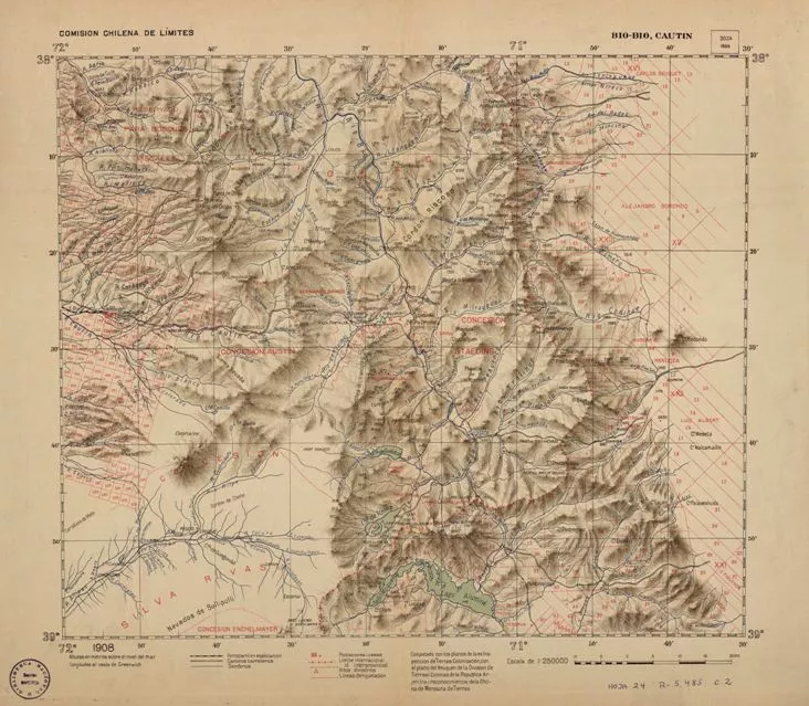Bío-Bío, Cautín  [material cartográfico] Comisión Chilena de Límites.