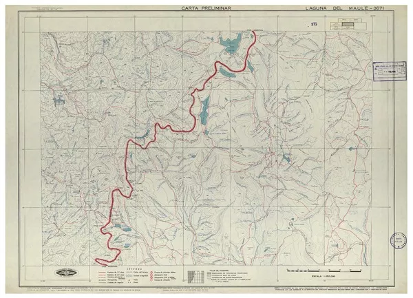 Laguna del Maule carta preliminar [material cartográfico] : Instituto Geográfico Militar de Chile.