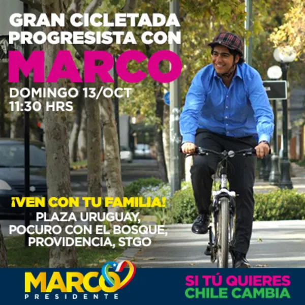 Gran cicletada progresista con Marco Domingo 13Oct 11:30 hrs. [recurso electrónico] :
