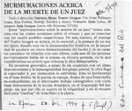 Murmuraciones acerca de la muerte de un juez  [artículo] Eduardo Guerrero del Río.