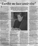 "Escribir me hace sentir vivo"  [artículo] Marco Herrera C.
