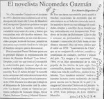 El novelista Nicomedes Guzmán  [artículo] Ramón Riquelme.
