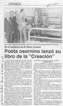 Poeta osornino lanzó su libro de la "Creación"  [artículo].