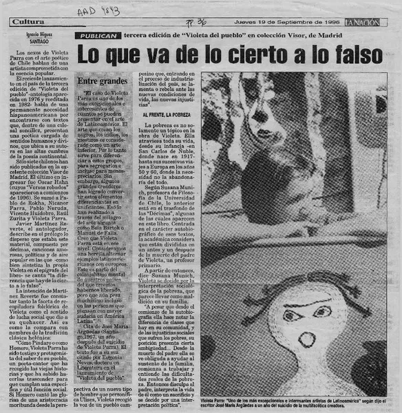Lo que va de lo cierto a lo falso  [artículo] Ignacio Iñíguez.