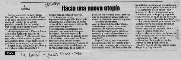 Hacia una nueva utopía  [artículo] I. I.