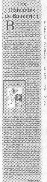 Los Diamantes de Emmerich  [artículo] Patricio Tello.