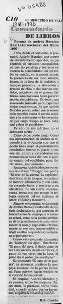 Poemas de Andrés Morales  [artículo] H. R. Cortés.