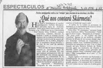 Qué nos contará Skármeta?  [artículo]