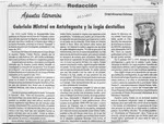 Gabriela Mistral en Antofagasta y la logia destellos  [artículo] Oriel Alvarez Gómez.