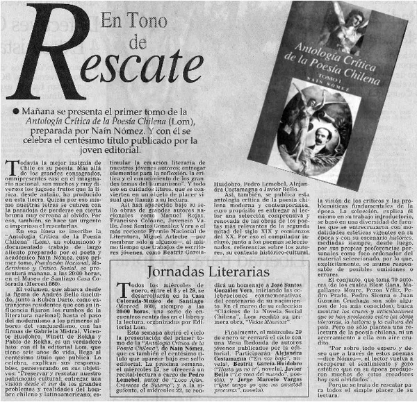 En tono de rescate  [artículo].