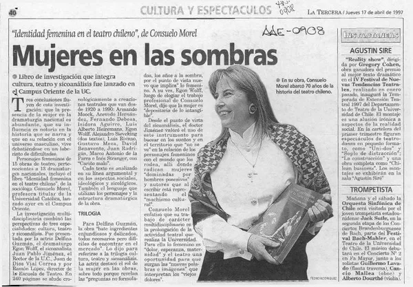 Mujeres en las sombras  [artículo].