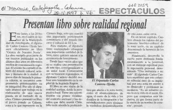 Presentan libro sobre realidad regional  [artículo]