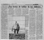 Esa forma de hablar de los chilenos --!  [artículo].