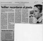 Teillier, recordaron al poeta  [artículo].