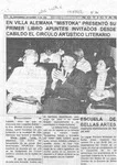En Villa Alemana "Mistoka" presentó su primer libro apuntes, invitados desde Cabildo el círculo artístico literario  [artículo].