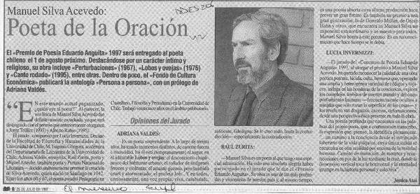Poeta de la oración  [artículo] Jessica Atal.