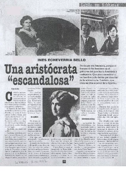 Una aristócrata "escandalosa"  [artículo] Alicia Sánchez.