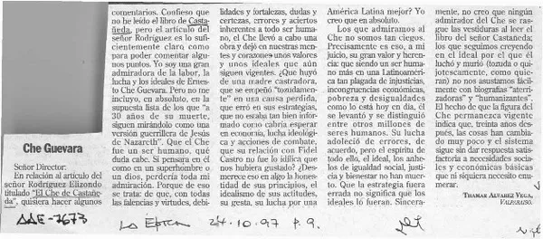 Che Guevara  [artículo] Thamar Alvarez Vega.