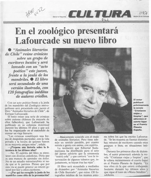 En el zoológico presentará Lafourcade su nuevo libro  [artículo].