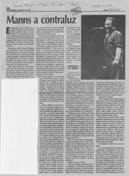 Manns a contraluz  [artículo] Hernán Soto.