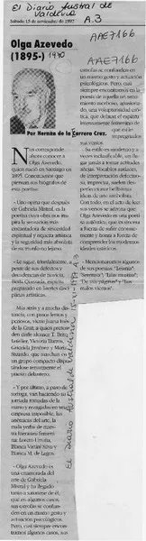 Olga Acevedo  [artículo] Hernán de la Carrera Cruz.