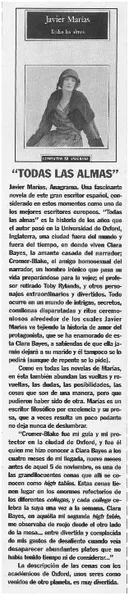 "Todas las almas"  [artículo].