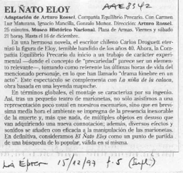 El ñato Eloy  [artículo] Eduardo Guerrero.