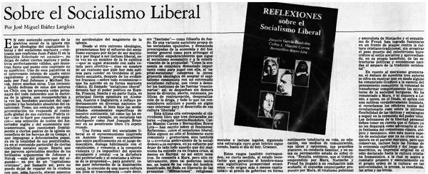 Sobre el socialismo liberal  [artículo] José Miguel Ibáñez Langlois.