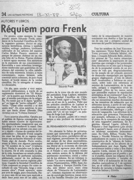 Réquiem para Frenk  [artículo] Filebo.