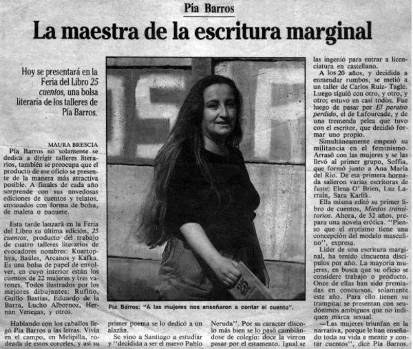 La maestra de la escritura marginal  [artículo] Maura Brescia.