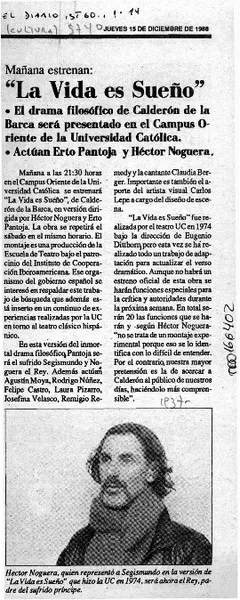 "La Vida es sueño"  [artículo].