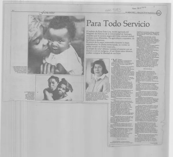 Para todo servicio  [artículo] Angélica Mir.